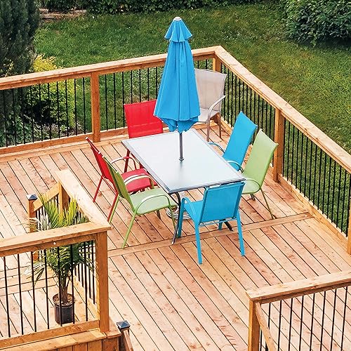 Miniatura 3 de Nuvo Iron SMDRA - Cubierta de montaje en superficie de 34 pulgadas, instala un adaptador de barandilla de balaustres redondos, color negro (paquete