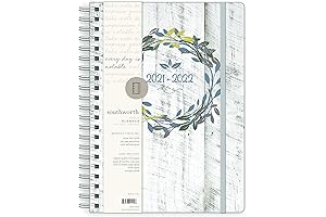 Southworth 8.5" x 11" Academic Planner 2021-2022 in Rustic Floral Wreath Design