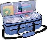 Vista 1 de Bolsa Luxja para transporte, de doble capa, compatible con máquinas y suministros de suajado Cricut Explore Air 2 y Maker