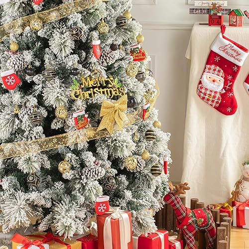 Miniatura 6 de Juego de 100 adornos de bolas de Navidad, decoración de árbol de Navidad negro y dorado, bolas decorativas colgantes inastillables con lazo para