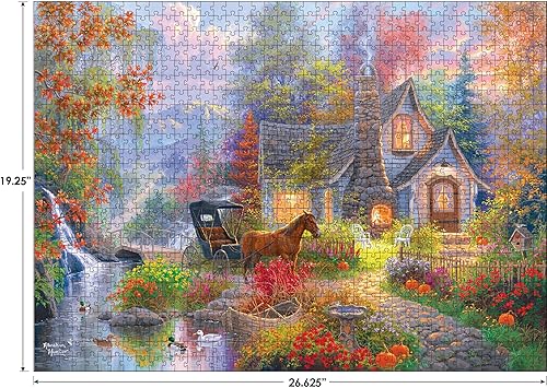 Miniatura 4 de RoseArt - Abraham Hunter - Fairytale Cottage - Rompecabezas de 1000 piezas para adultos