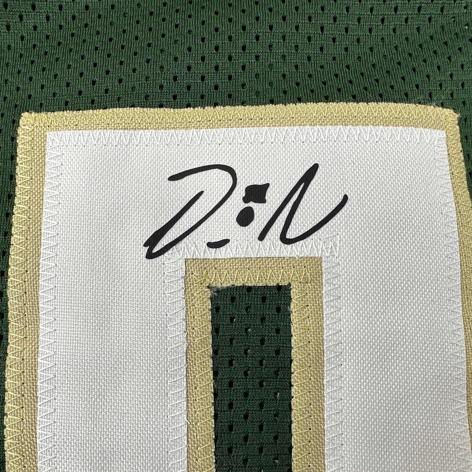 Facsimile Autographed Damian Lillard Milwaukee Green Reprint Laser Auto Basketball Jersey Size Men's XL - Image 2