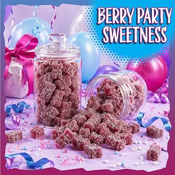 Sour Gummy Bears Candy, Dye Free Candy, Blackberry Gummies, 1 Lb Bag