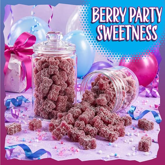 Sour Gummy Bears Candy, Dye Free Candy, Blackberry Gummies, 1 Lb Bag