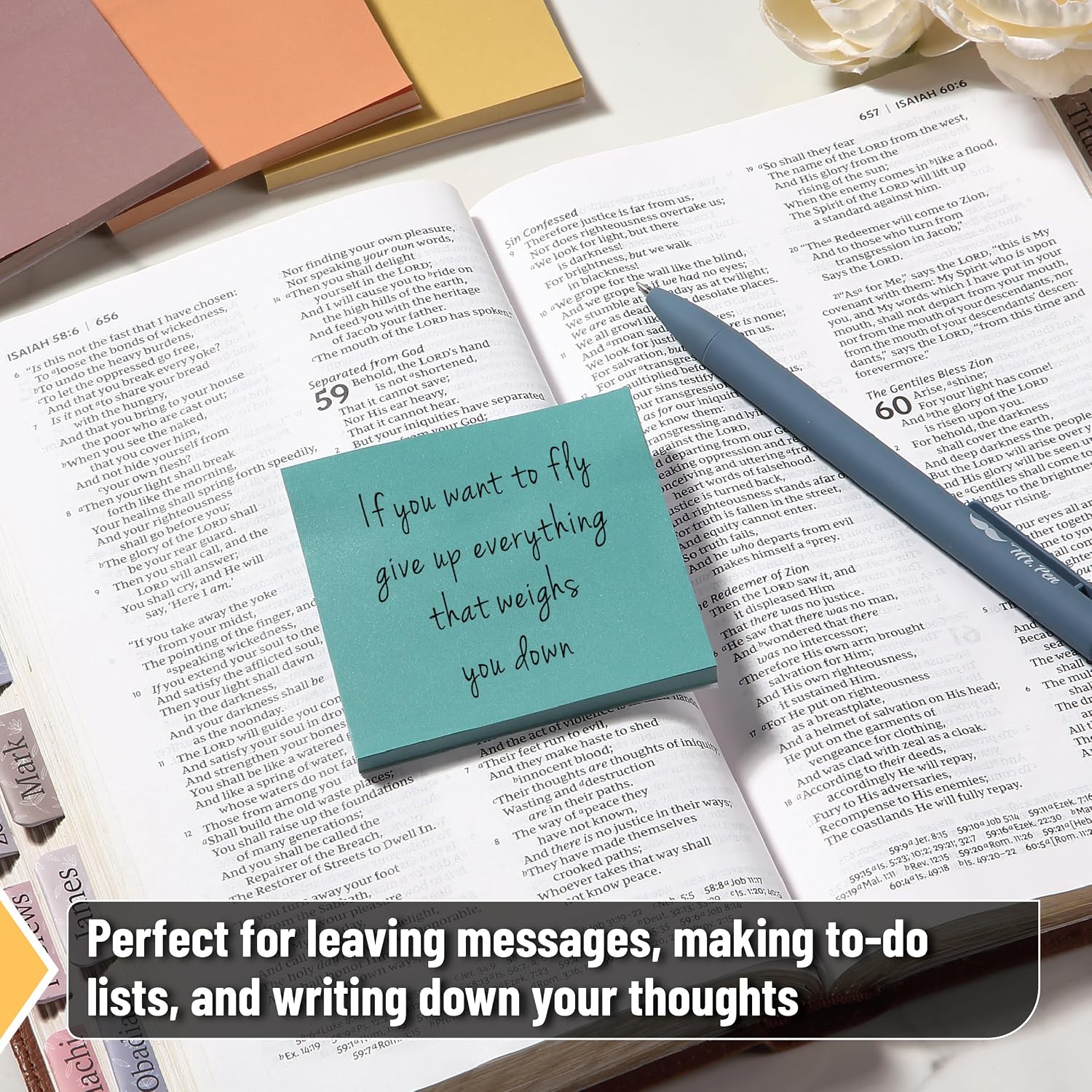 Mr. Pen- Sticky Notes, 3"x3", 12 Pads, 600 Sheets, New Earthy Colors image 4