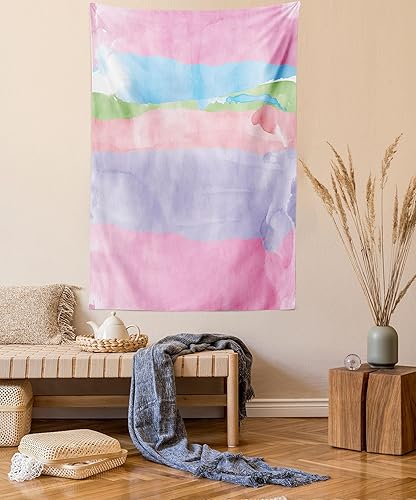 Miniatura 30 de Lunarable Tapiz de girasol tamaño Queen, ramo de ilustraciones inspiradas en la naturaleza abstracta composición retro, colcha colgante de pared,