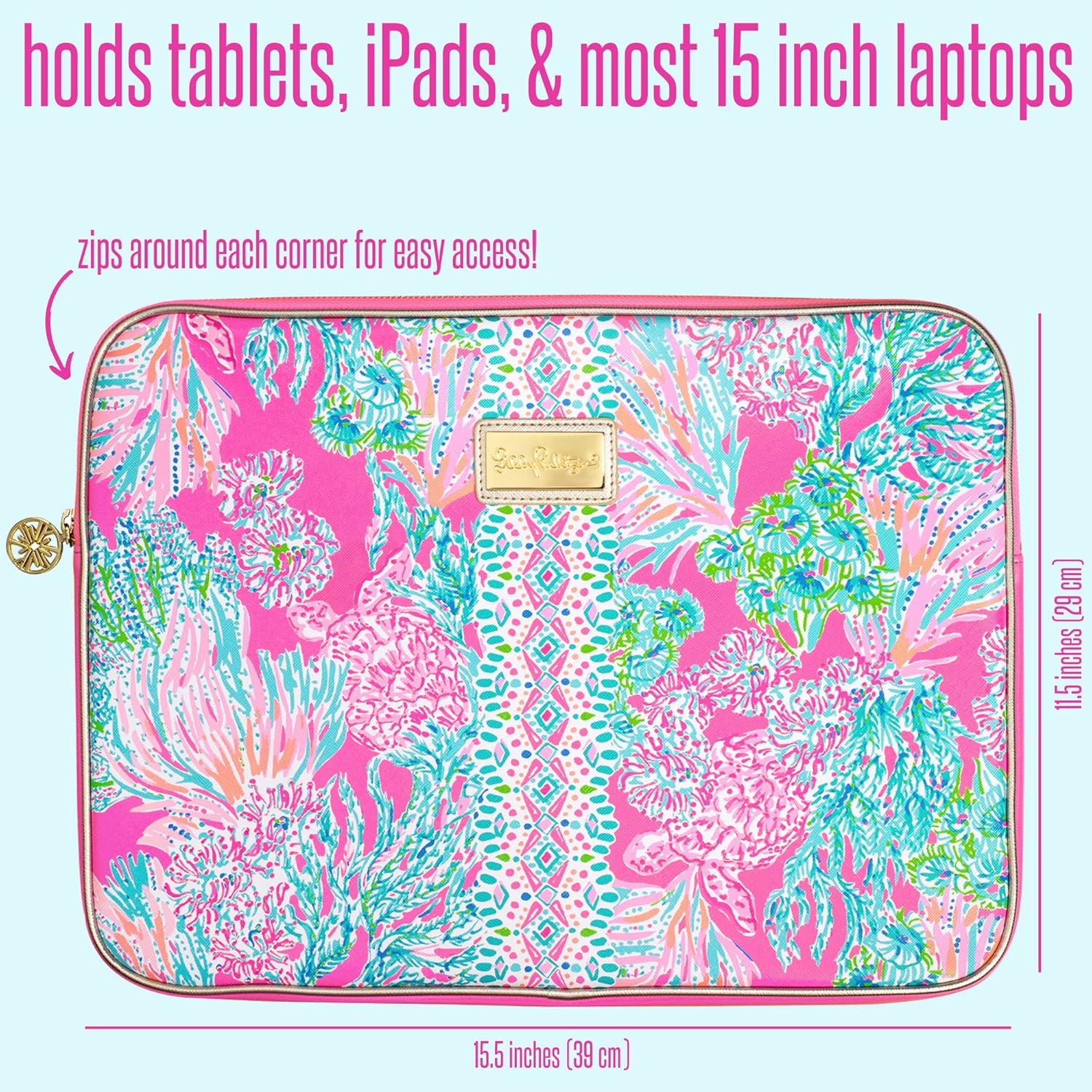 Lilly Pulitzer Laptop Sleeve Golden Hour One Size