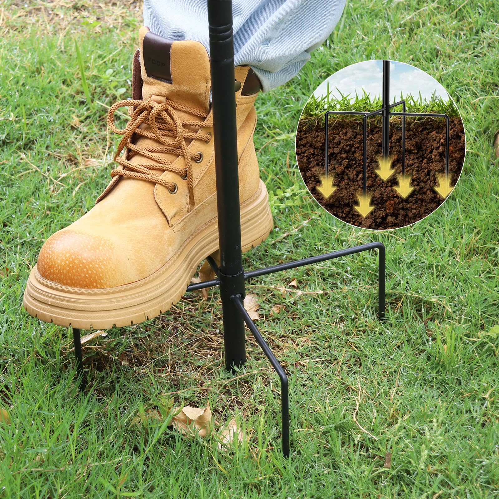 Newthinking Comederos para pájaros, poste de 224 cm con base de 5 puntas, comedero de pájaros independiente para jardín al aire libre, 6 ganchos, 1 bandeja de comedero, 1 bandeja de baño