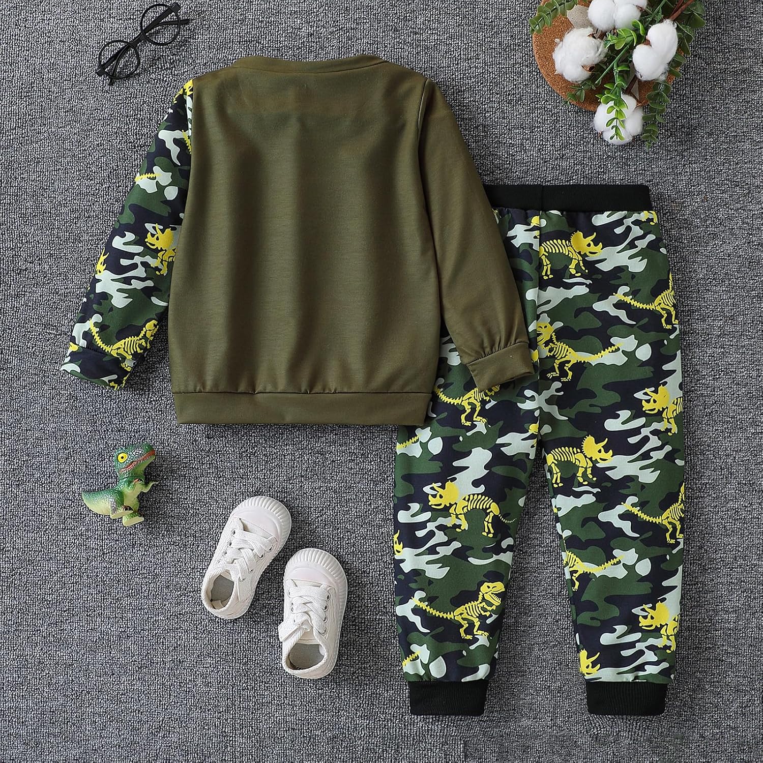 Toddler Baby Boys Dinosaur Clothes Long Sleeve Top & Pants Casual Wear 2-7 Years Fall Outfits Set - Image 7