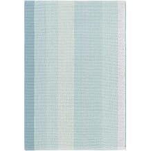 Dash and Albert Shore Cotton Area Rug - 2' x 3' Sky Blue Stripe Handwoven Accent Rug - Durable, Low Pile, High Traffic Areas Hallway, Stairs, Bedroom - Premium Luxury Hotel Quality Soft Breathable