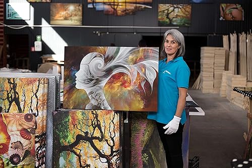 Miniatura 6 de Startonight Lienzo decorativo abstracto para pared, pintura de amor etéreo y mujer, impresión estirada, moderna para dormitorio o sala de estar,