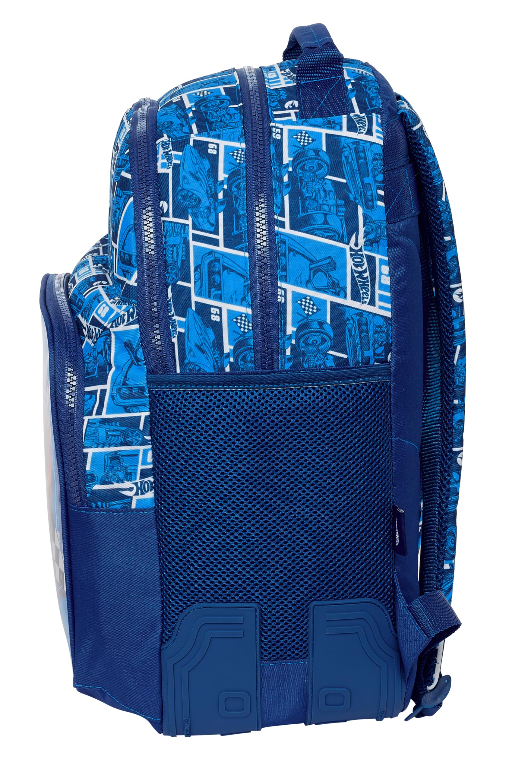 HOT WHEELS SONNY - Zaino scolastico per bambini, ideale per bambini di diverse età, comodo e versatile, qualità e resistenza, 32 x 15 x 42 cm, colore blu navy