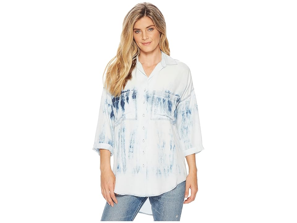 

DL1961 N. 6Th Berry (Tie-Dye) Women's Long Sleeve Button Up