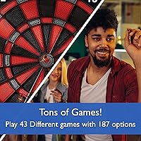 Vista 3 de Viper Solar Blast Electronic Dartboard, 15.5 in Regulation Target, 43 Games, 16 Players, LED Scoreboard, 6 Darts Included, Black