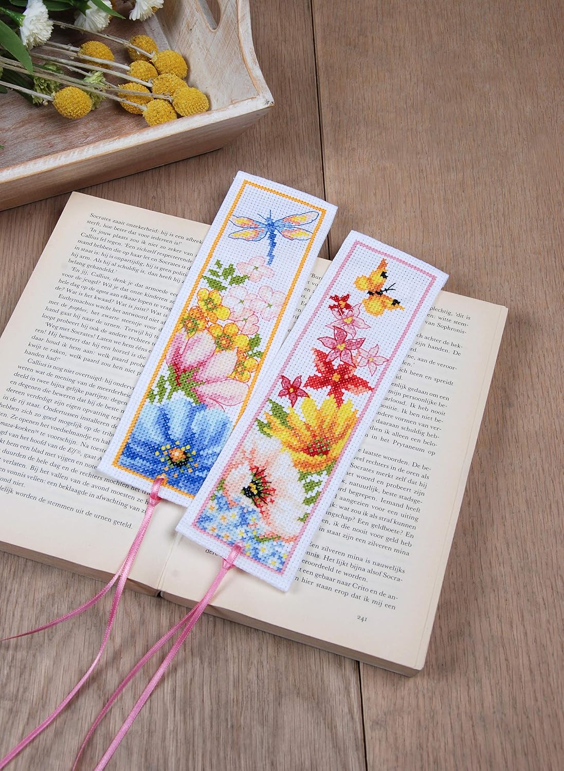 VERVACO (3PL) CROSS STITCH, Colourful Flowers (14 Count), One Size - Image 5