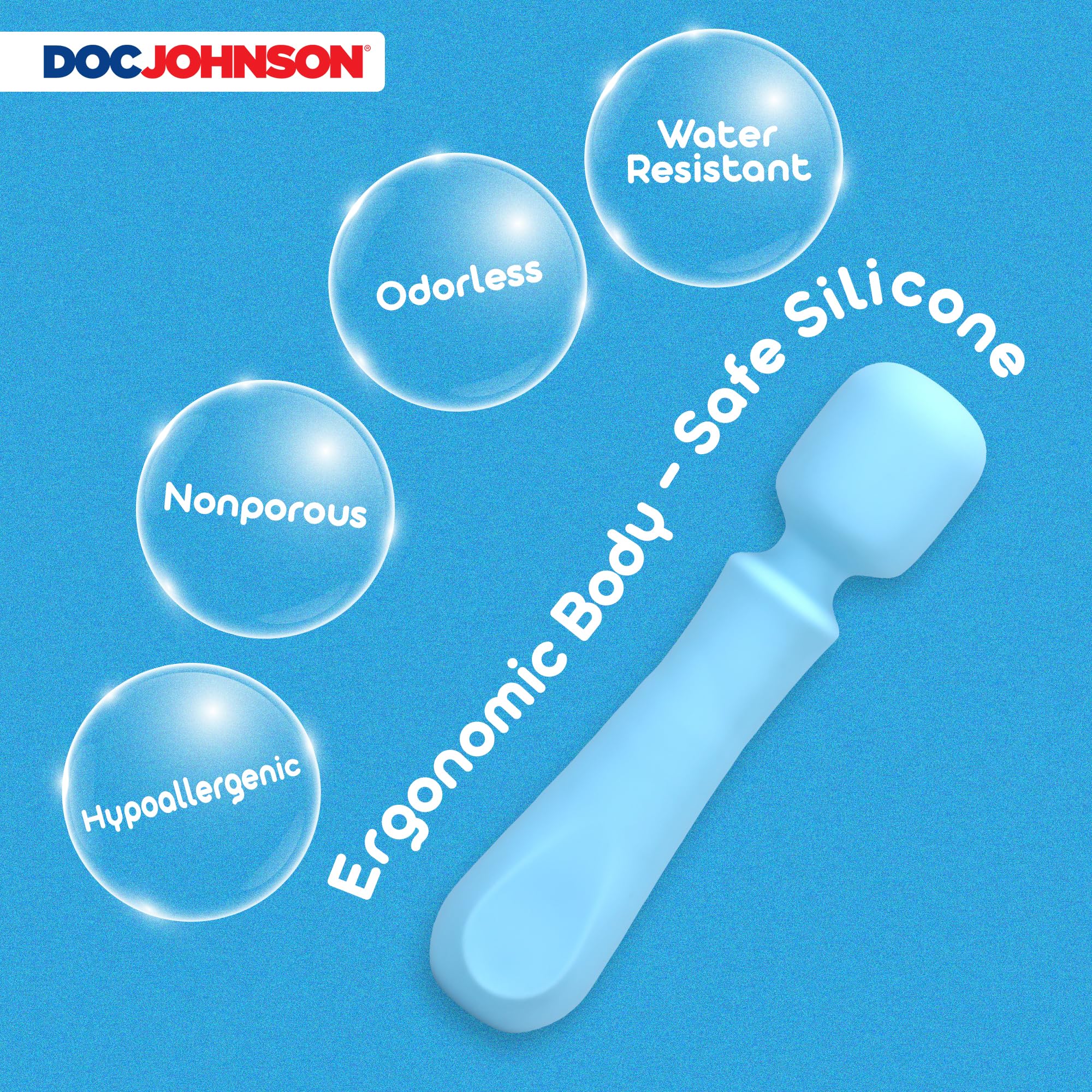 Amazon.com: Doc Johnson Ritual - Euphoria - 10 Function Wand Vibrator -  Silicone and Rechargeable - Discreet, Blue : Health & Household