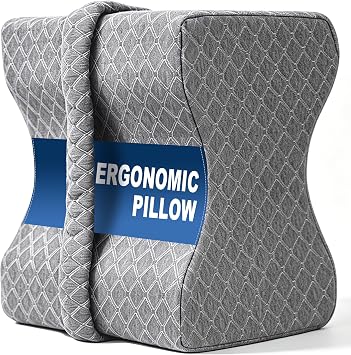 UJPFEO Knee Pillow for Side Sleepers, Leg Pillow for Sciatica, Back, HIPS, Knees, Joints Pain Relief,Pillows for Between Legs While Sleeping Spine Alignment Support & Relieves Pressure