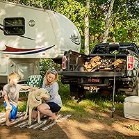 Vista 6 de CURT 16104 Industry-Standard 5th Wheel Hitch Rails, Gloss Black, 25,000 Pounds