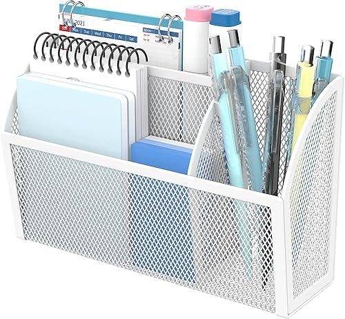 DALTACK Soporte Magnético para Lápices Estante Magnético para Pizarra Blanca de 3 Rejillas Soporte Magnético para Bolígrafos para Refrigerador