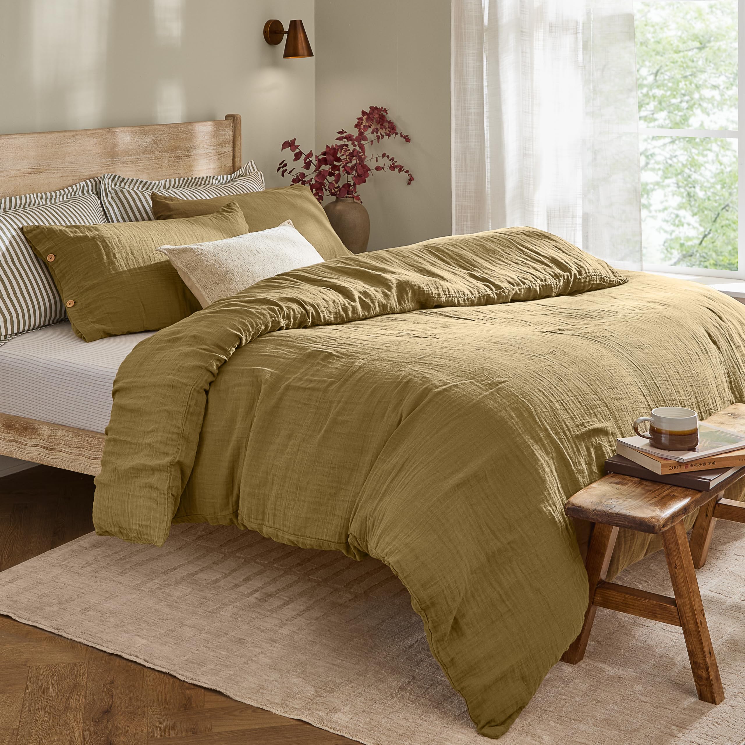Yard - Duvet Cover Set - Super King - Olive