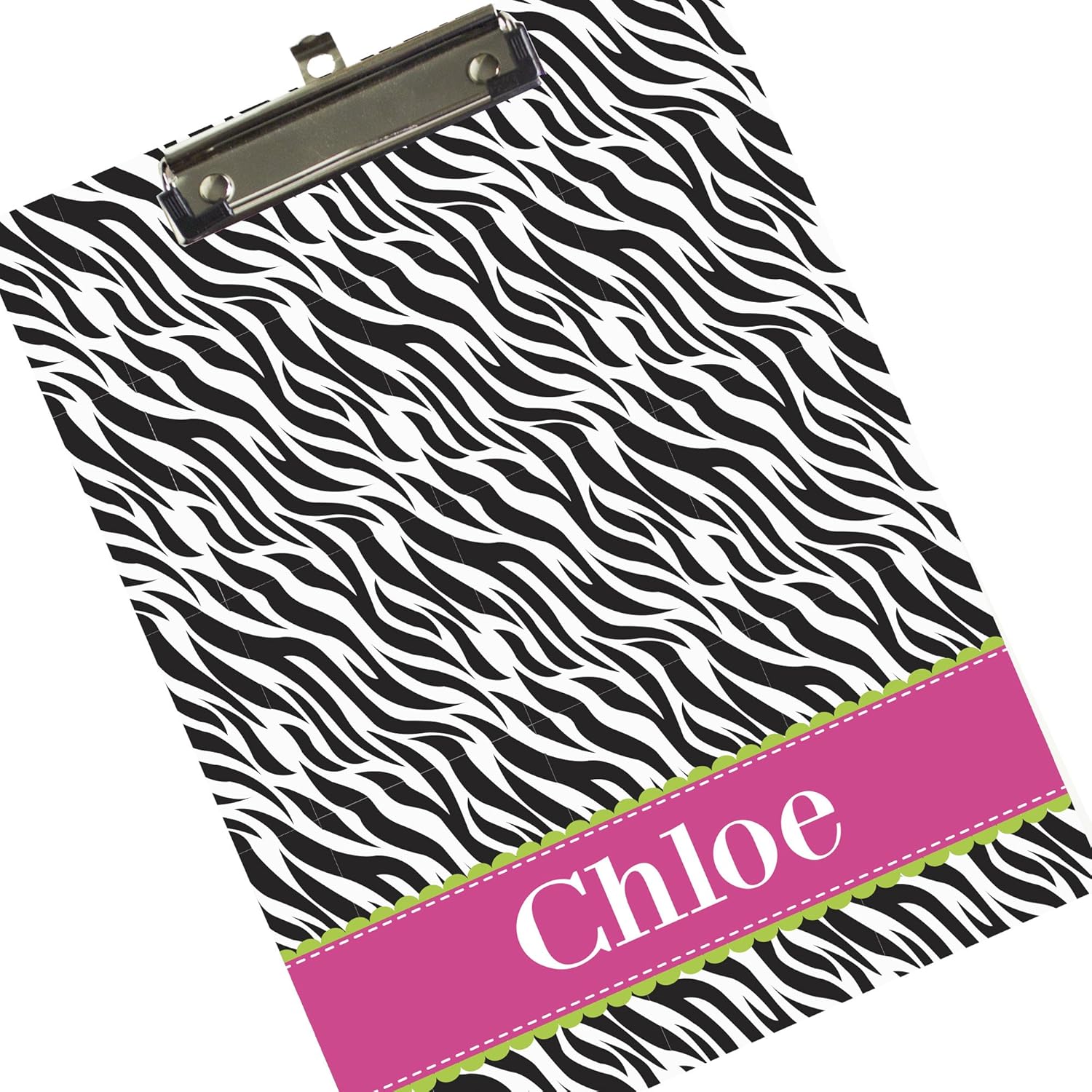My Bambino Personalized Zebra Print Clipboard | Personalized Kids Gift