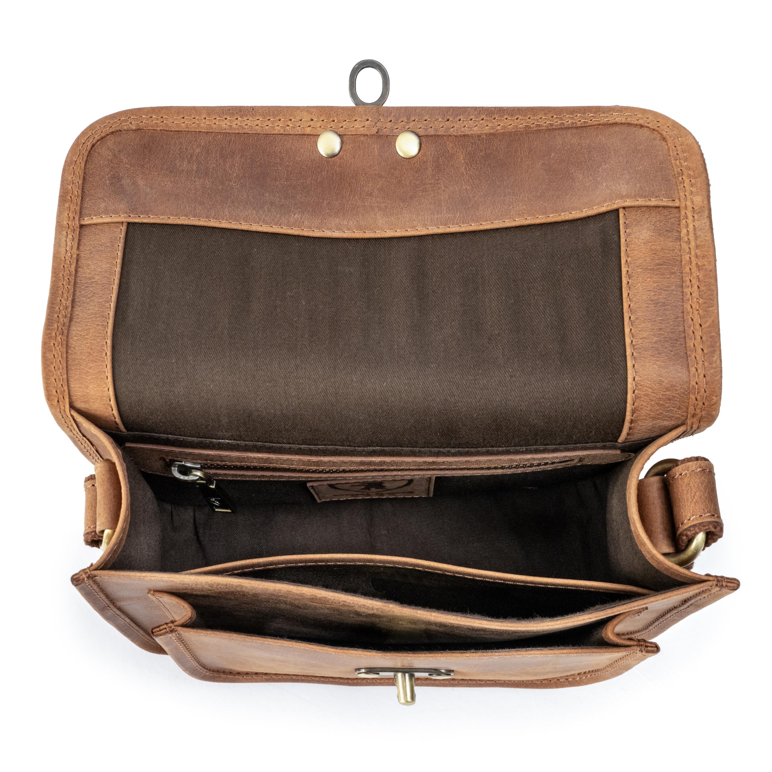 Berliner Bags Vintage Umhängetasche Helena aus Leder für Damen - Braun