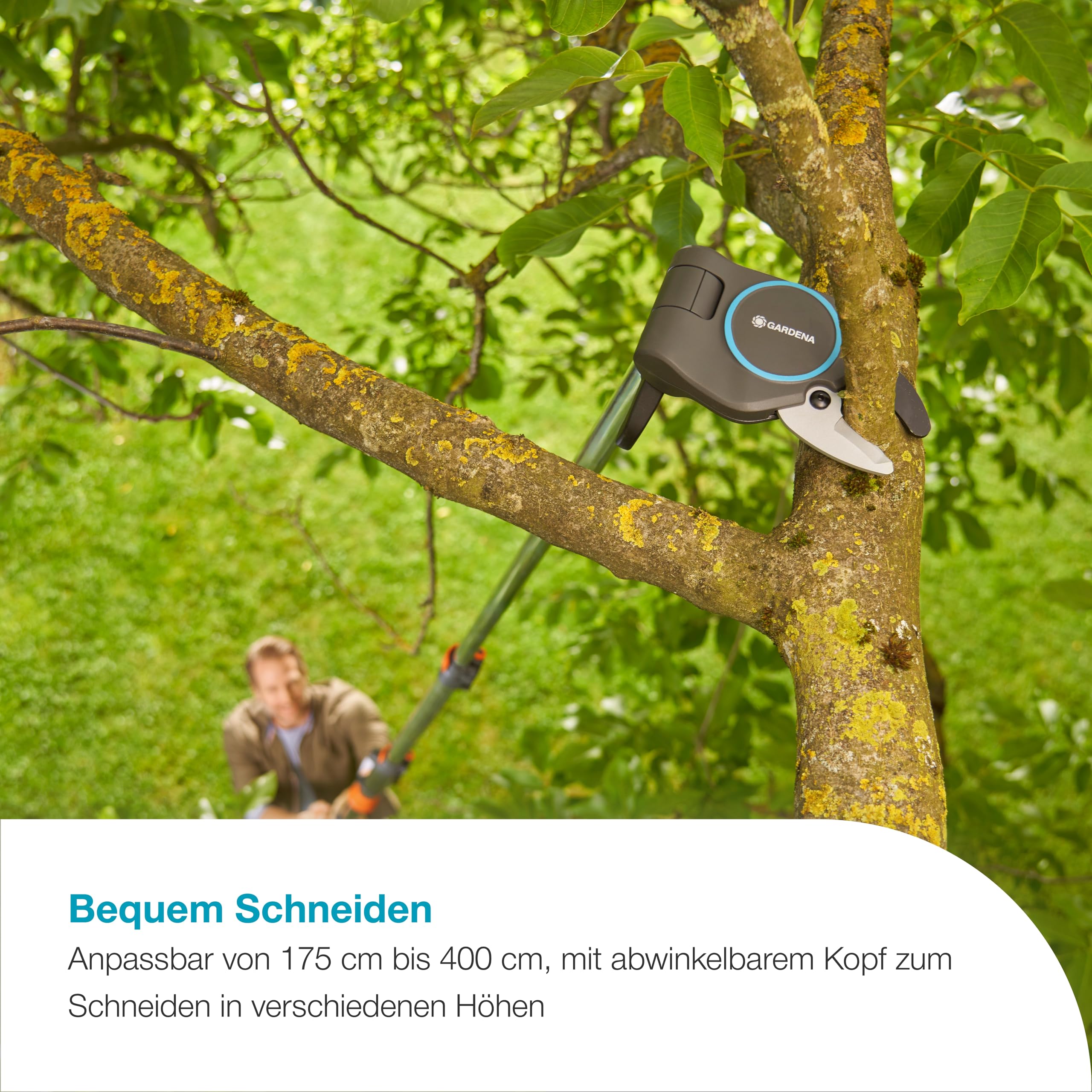 Gardena StarCut Pro L, Baum- und Strauchschneider, Bypass-Schnitt, Teleskopierbar, 175–400 cm Reichweite, Qualitätsstahl-Klingen mit PowerCoating, für Äste bis 32 mm (12081-88)