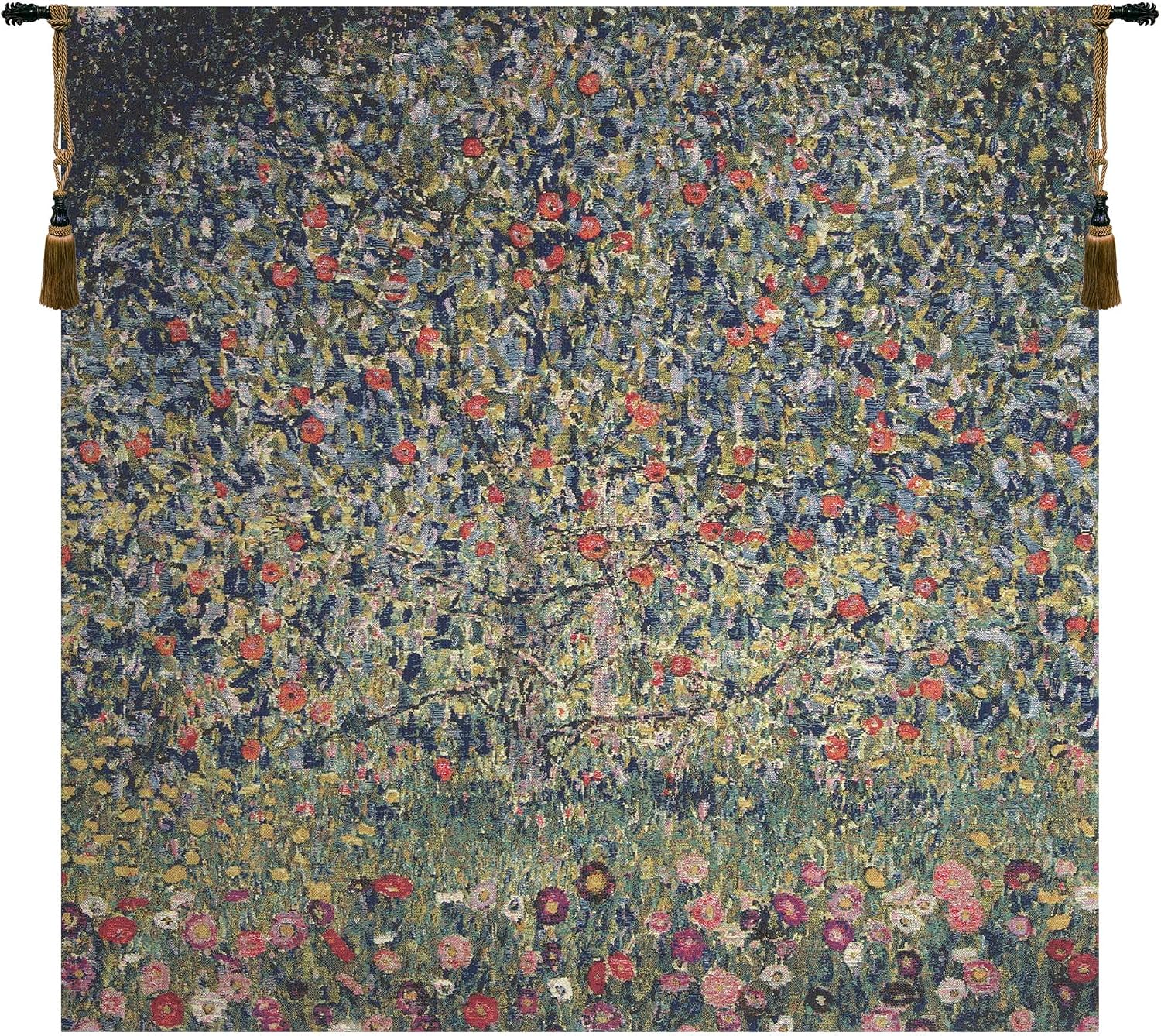 Apple Tree Klimt II Belgian Tapestry Wall Hanging - 67 in. x 67 in. Cotton/Viscose/Polyester by Gustav Klimt