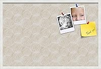 Vista 14 de PinPix ArtToFrames - Tablero de anuncios de corcho personalizado de 18 x 12 pulgadas. Este tablero de anuncios de círculos aguamarina tiene un Blanco