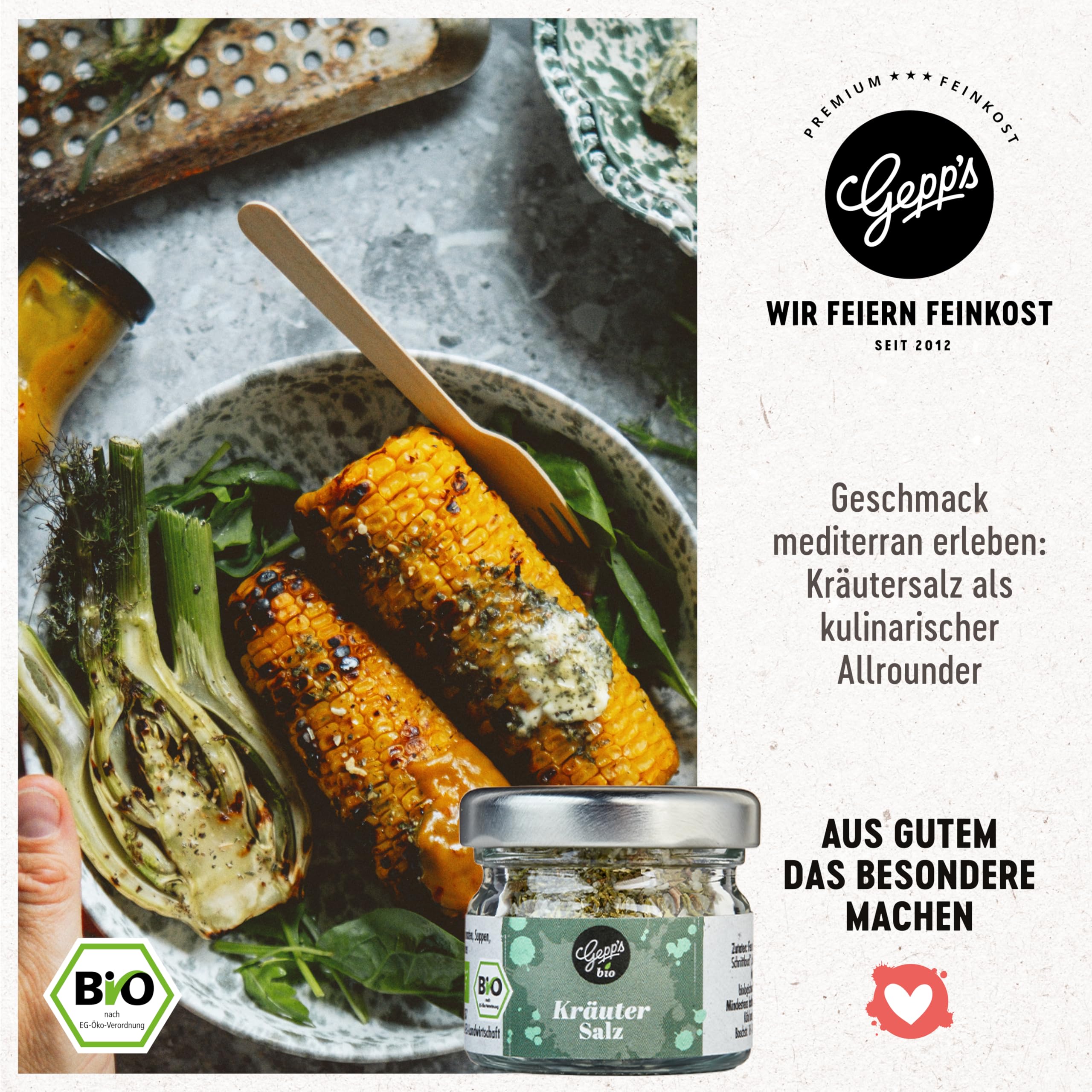 Gepp's Feinkost Mini Danke Geschenkbox I Geschenkkorb mit 2 Gewürz-Variationen, 2 fruchtigen Konfitüren und einer Edelsauce I perfekt zum Verschenken oder selbst genießen