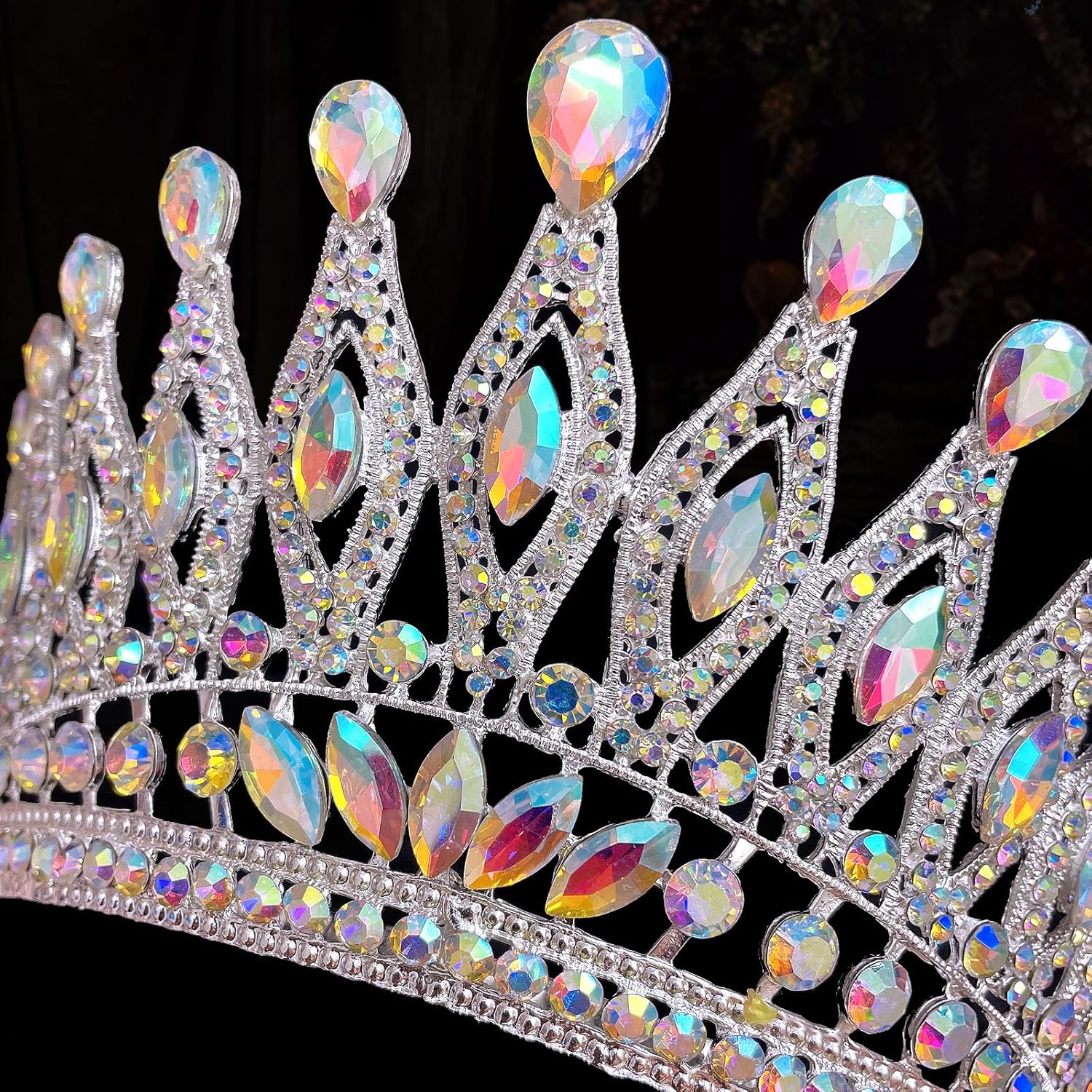 Tiaras and Crowns for Women,Wedding Tiara for Bride,Rhinestone Queen Crown,Crystal Costume Hair Accessories for Birthday Prom Crown with Combs - Image 8