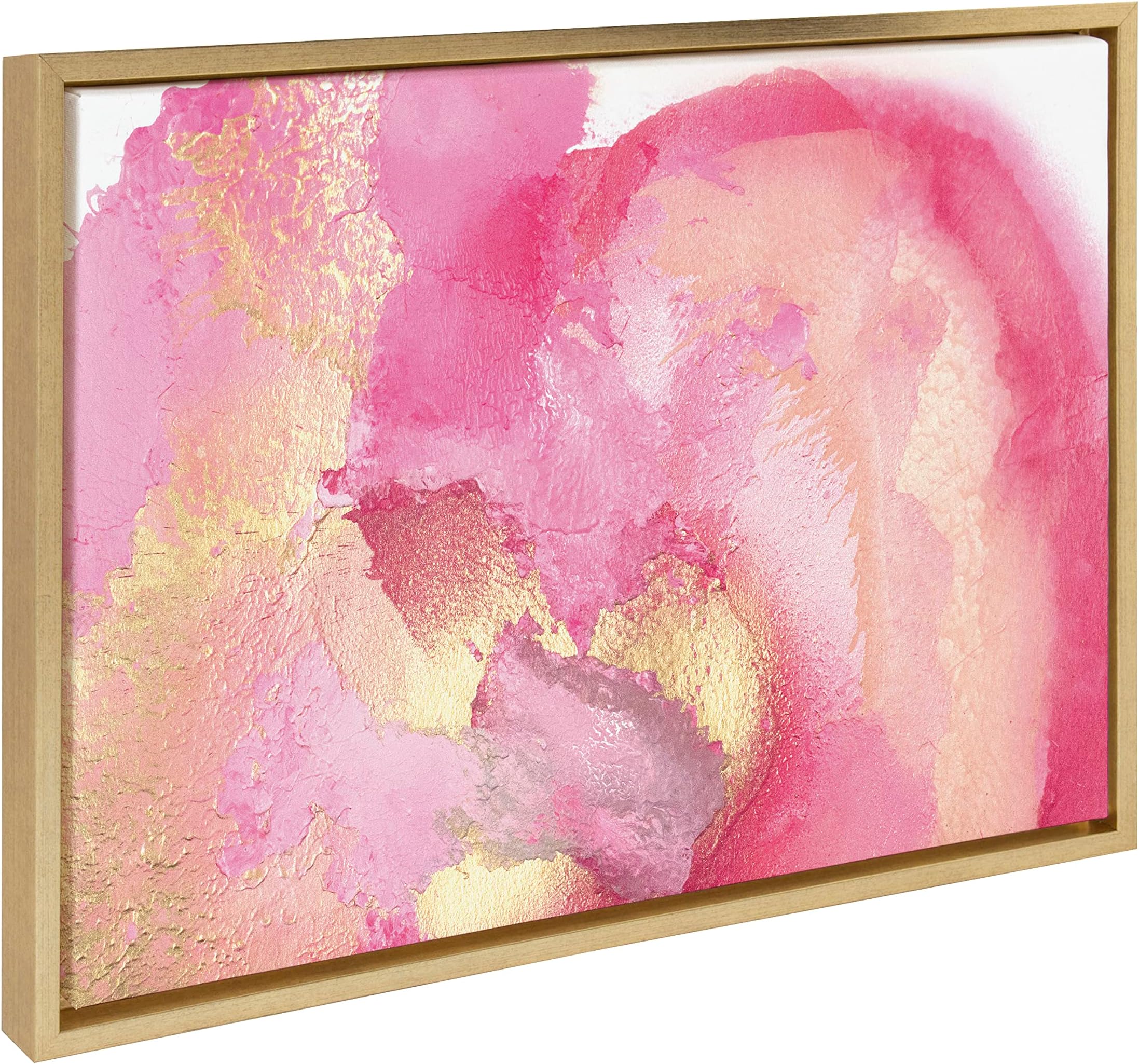 Amazon.com: Kate and Laurel Sylvie Pink Golden Hour Framed Canvas Wall Art by Mentoring ...