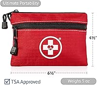Vista 3 de Swiss Safe Kit de primeros auxilios 2 en 1 para automóvil, viajes y hogar, negocios, mini kit adicional para ayuda de emergencia médica