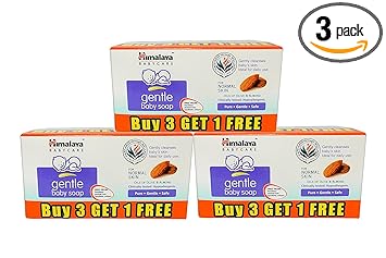Himalaya Gentle Baby Soap (White_75g_ 12 Pcs)- Pack of 3