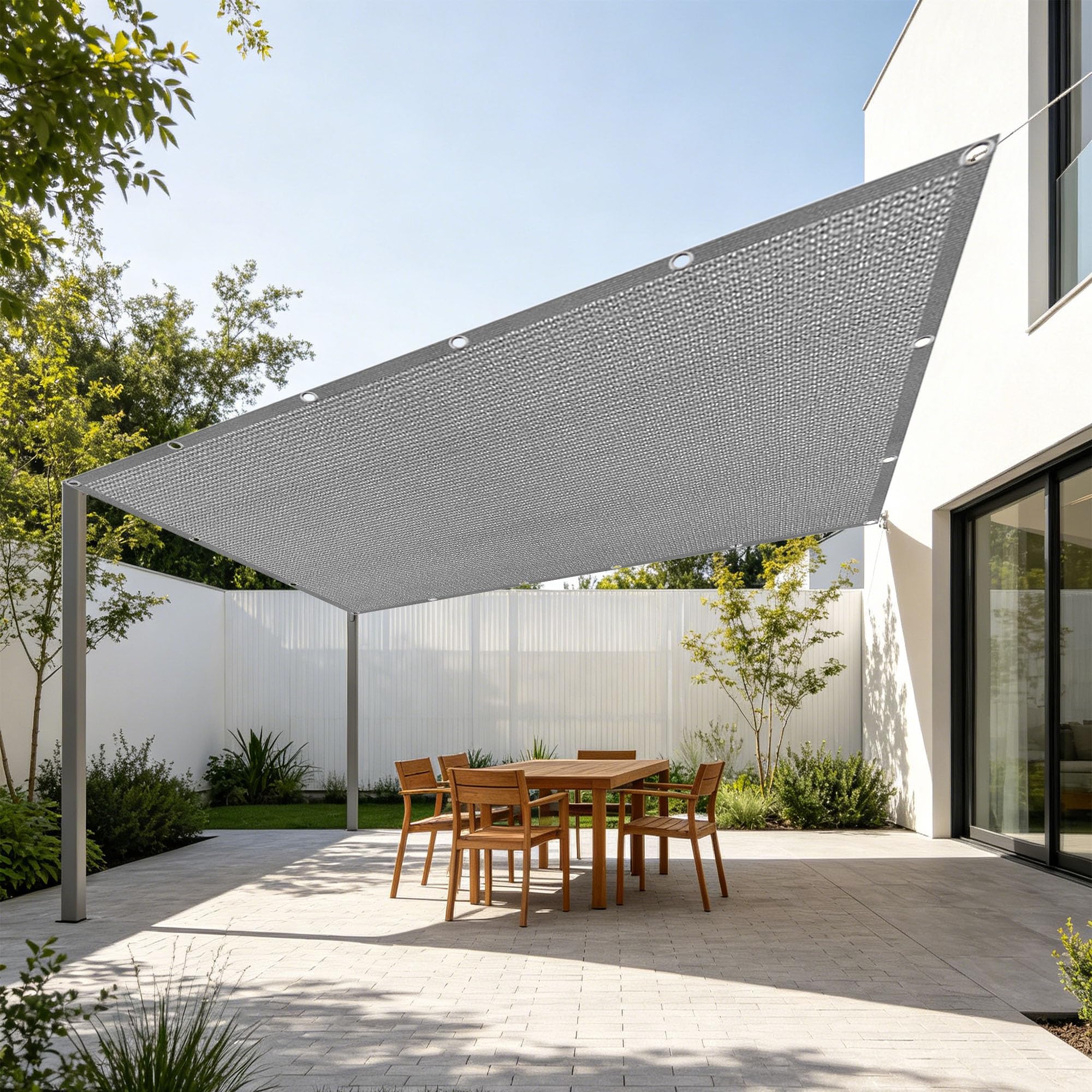 Filet anti UV extérieur gris clair 2.3 x 2.9 m haute protection solaire pour serre