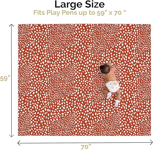 Miniatura 8 de JumpOff Jo - Alfombra de juego plegable grande para bebé, alfombra de juego de espuma segura para el tiempo boca abajo, bolígrafos de juego y niños