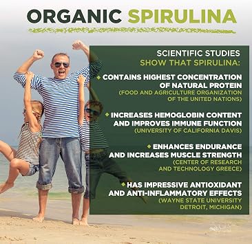 MySuperfoods Organic Spirulina Powder 200g, The Original Green Food | High in plant protein and in iron, which helps reduce tiredness. Grown in pure freshwater pools. 40 servings.