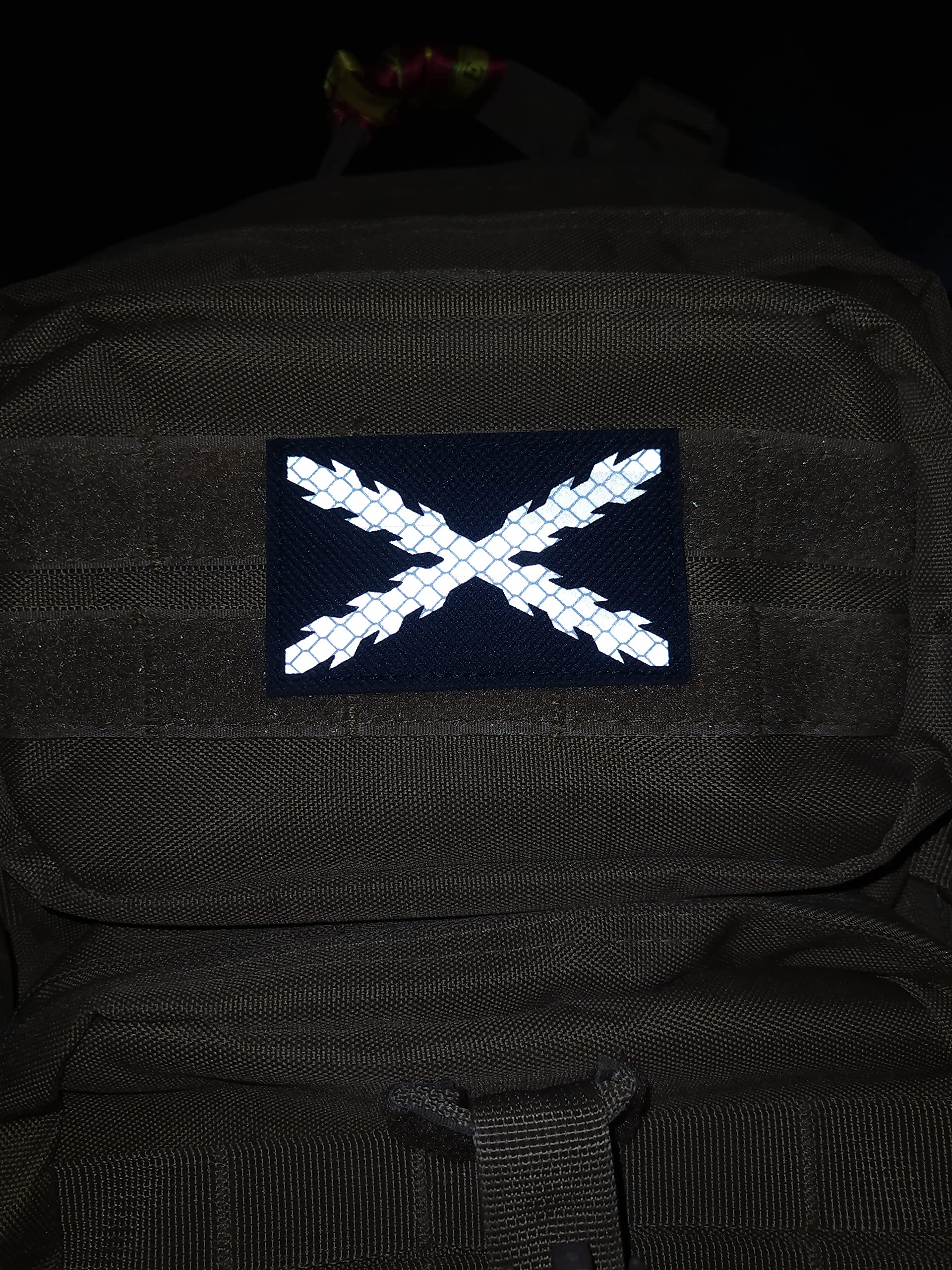 Parche reflectante de la bandera DIY táctico militar moral IR chaleco parches Badages emblema apliques sujetador respaldo coser para ropa mochila