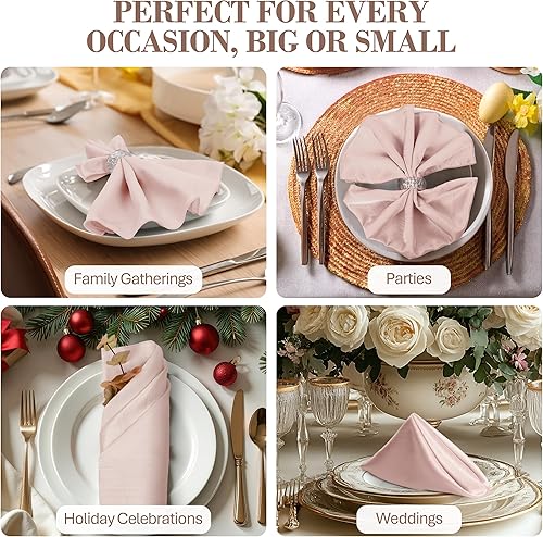 Miniatura 95 de Ultimate Textile -1 docena - Reversible Shantung Satin - Majestic - Servilletas de tela Majestic de 17 x 17 pulgadas color azul pizarra