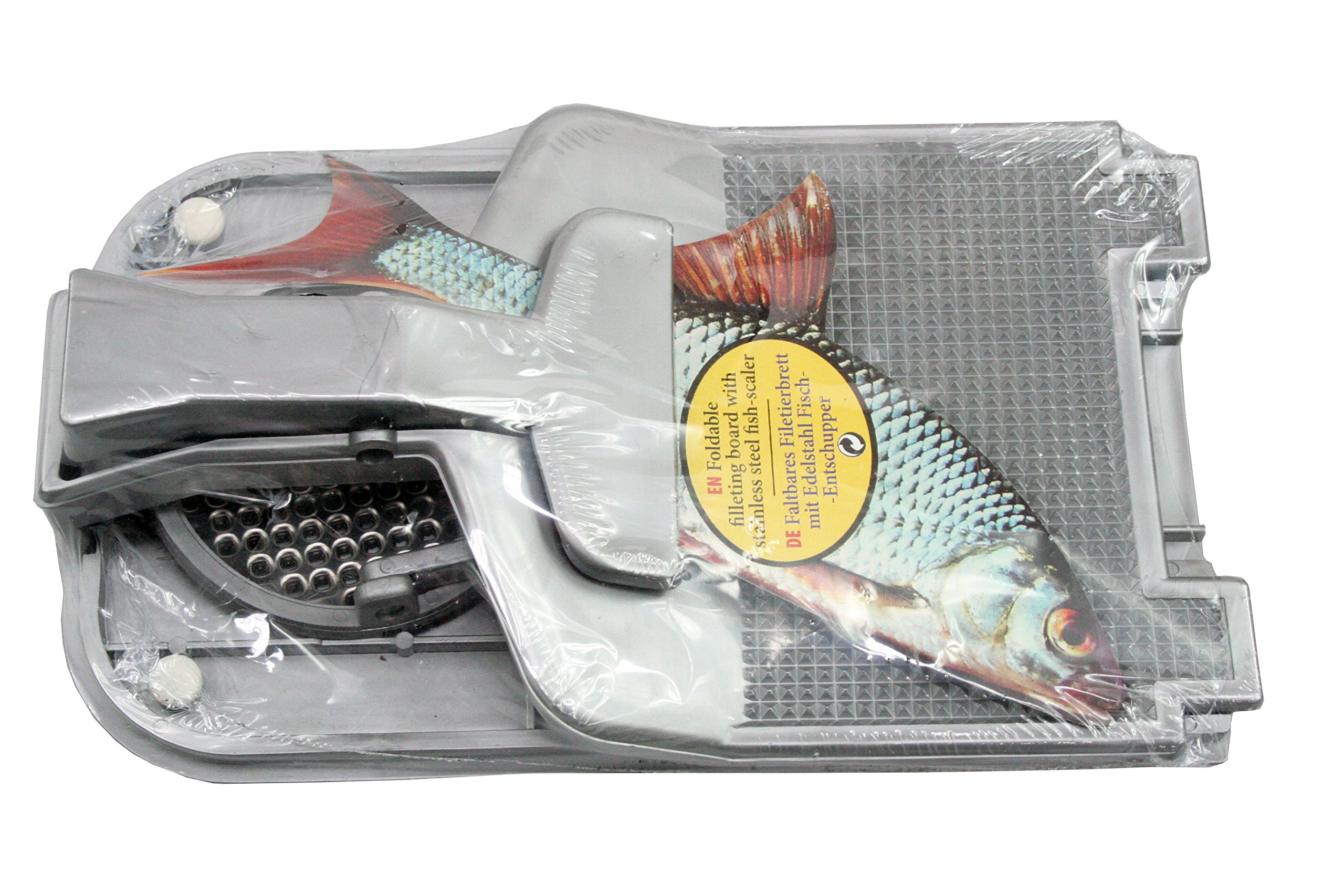 Jaxon Faltbares Filetierbrett mit Edelstahl Fisch-Entschupper