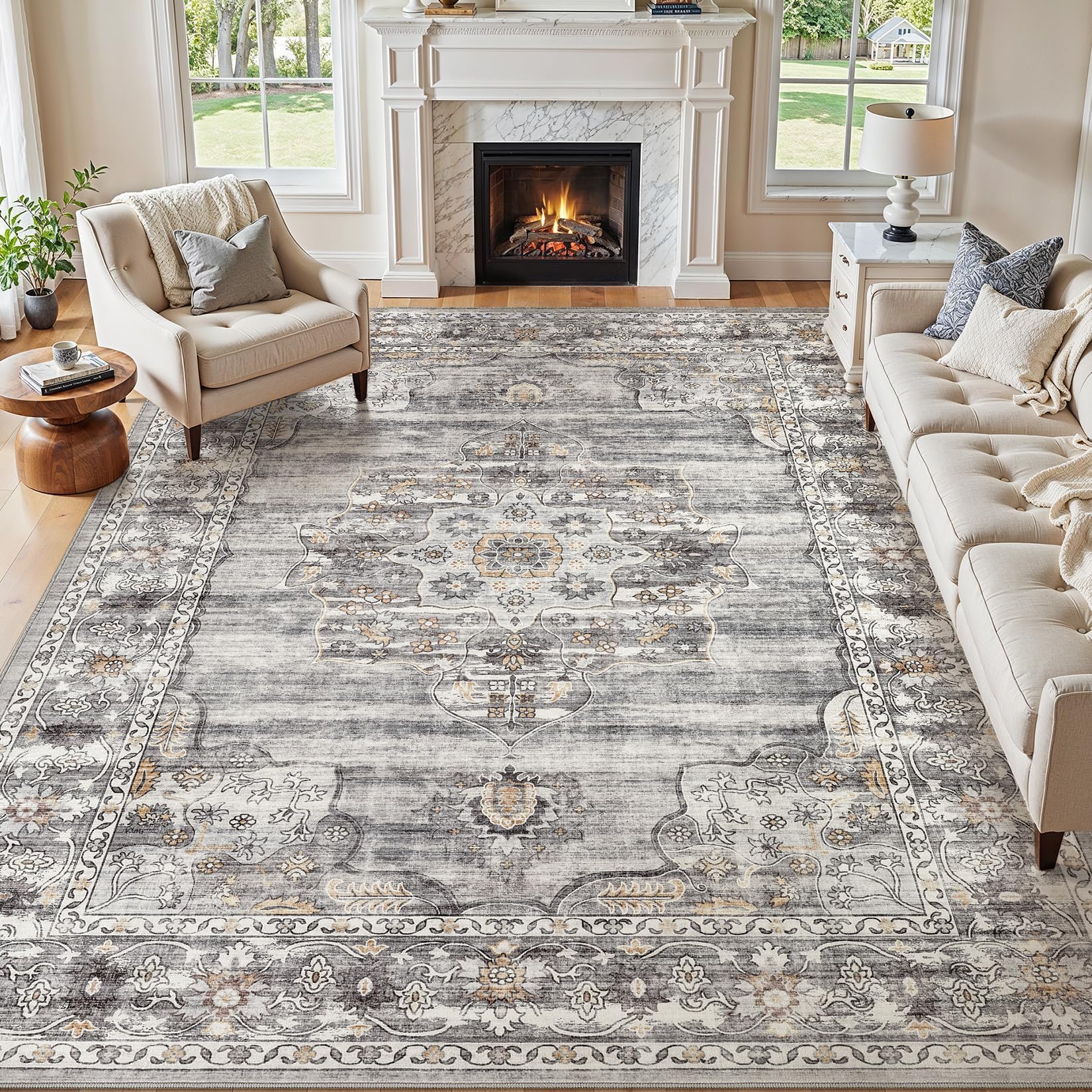 Jessibou Washable 8x10 Area Rug