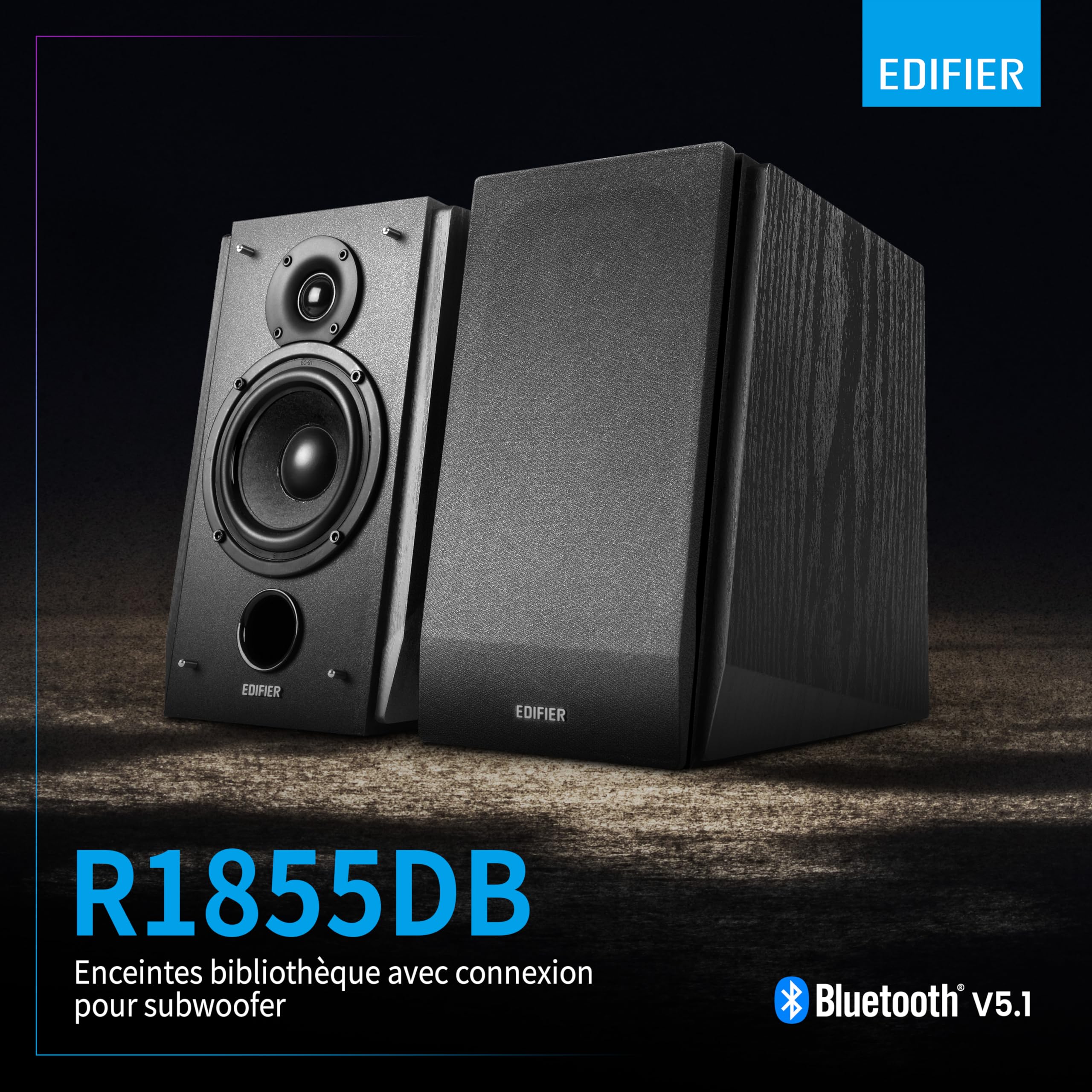 Edifier R1855DB 2-voies Noir Avec fil &sans fil 70 W