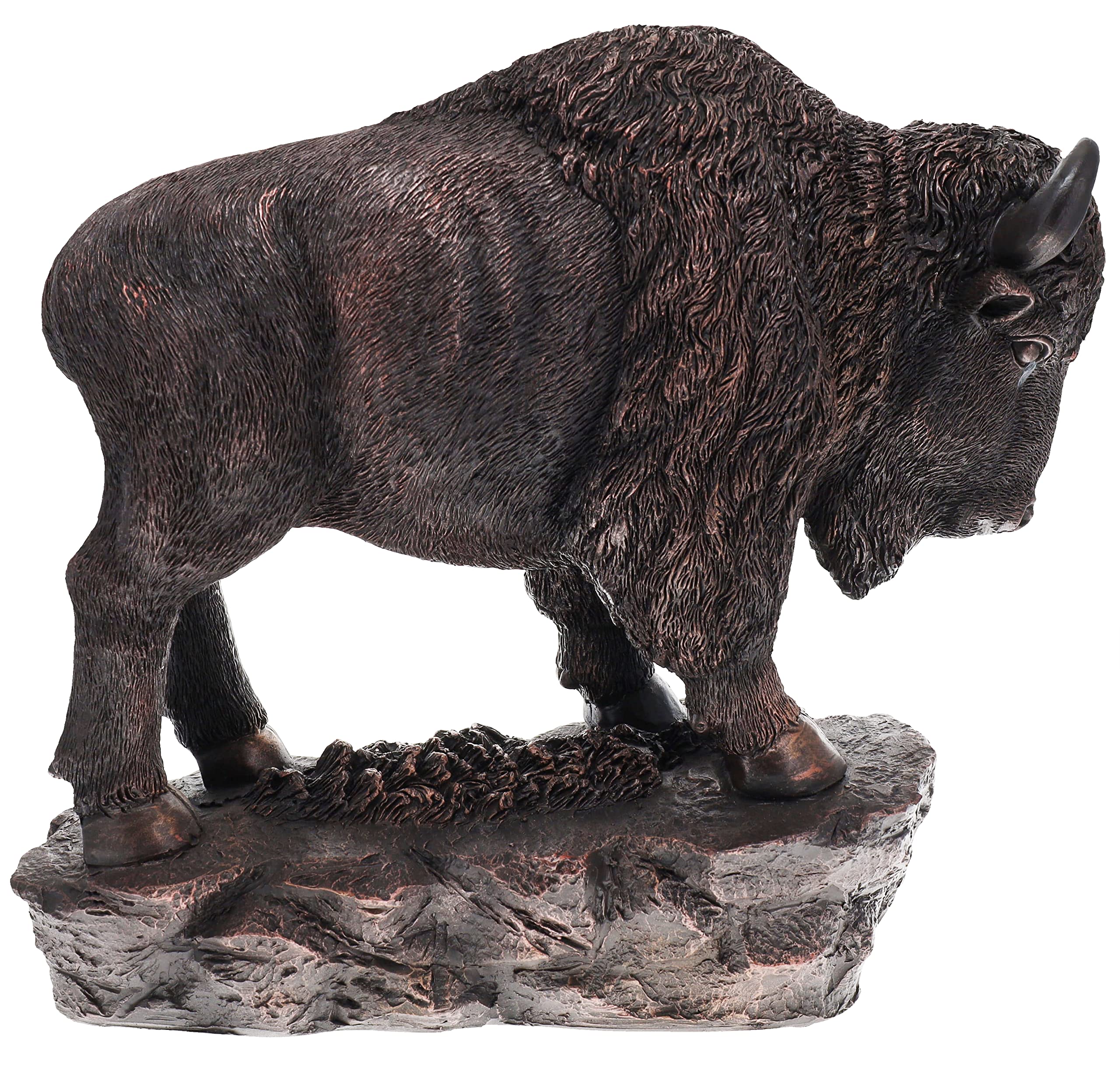 Amazon.co.jp: トップブラス 巨大な雄大な野生のバッファロー像/彫刻