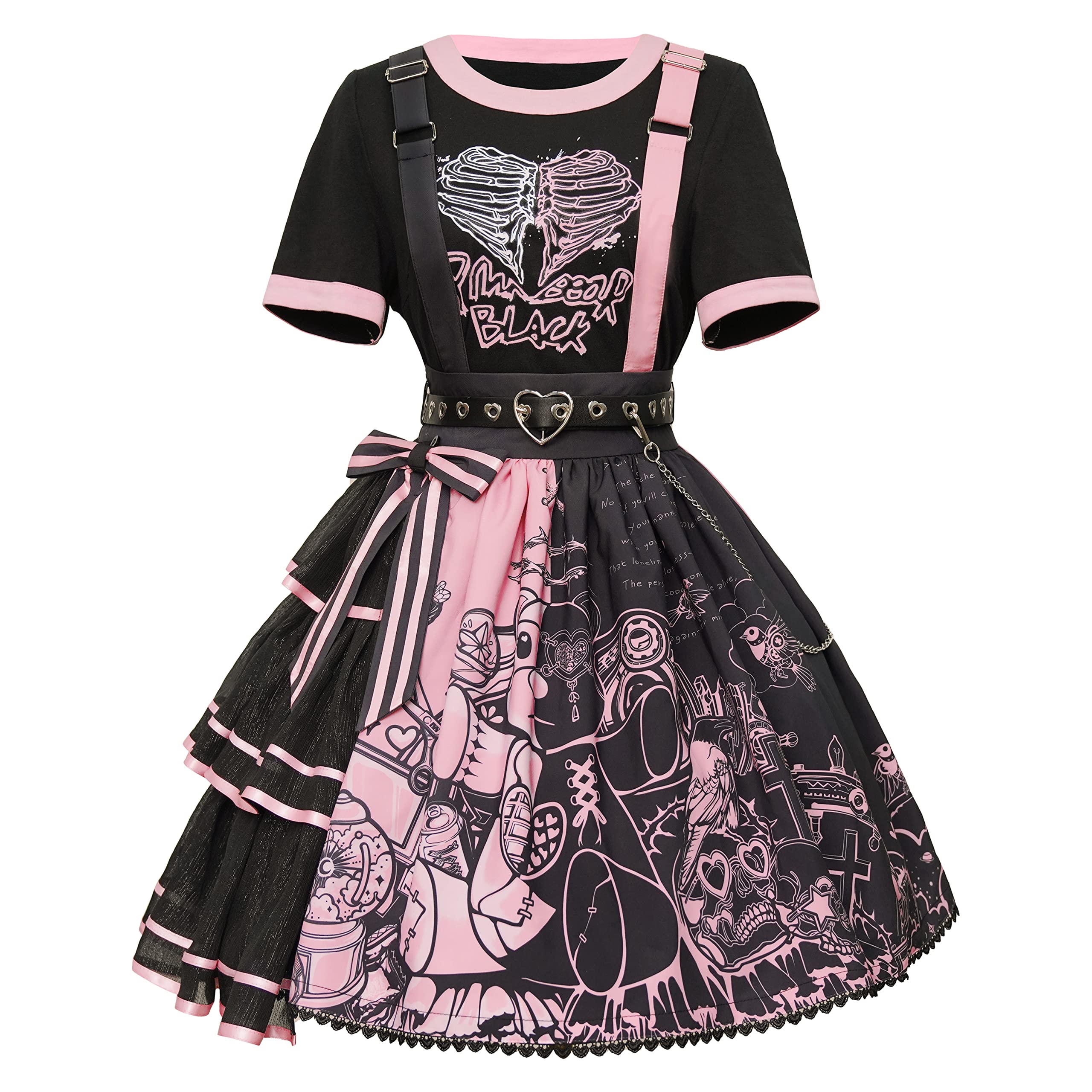 Mingyuezai Women's Lolita Dress Gothic Punk Skirt Party Halloween Costume Cosplay