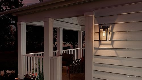 Miniatura 3 de Urban Ambiance Lámpara de pared Art Deco de lujo para exteriores, tamaño mediano 13.25 pulgadas de alto x 6.5 pulgadas de ancho, con elementos de