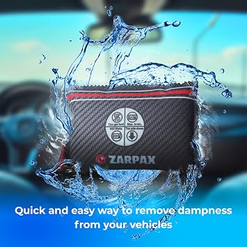Zarpax Reusable Car Dehumidifier Bag Rechargeable Moisture Absorber 4 Pack