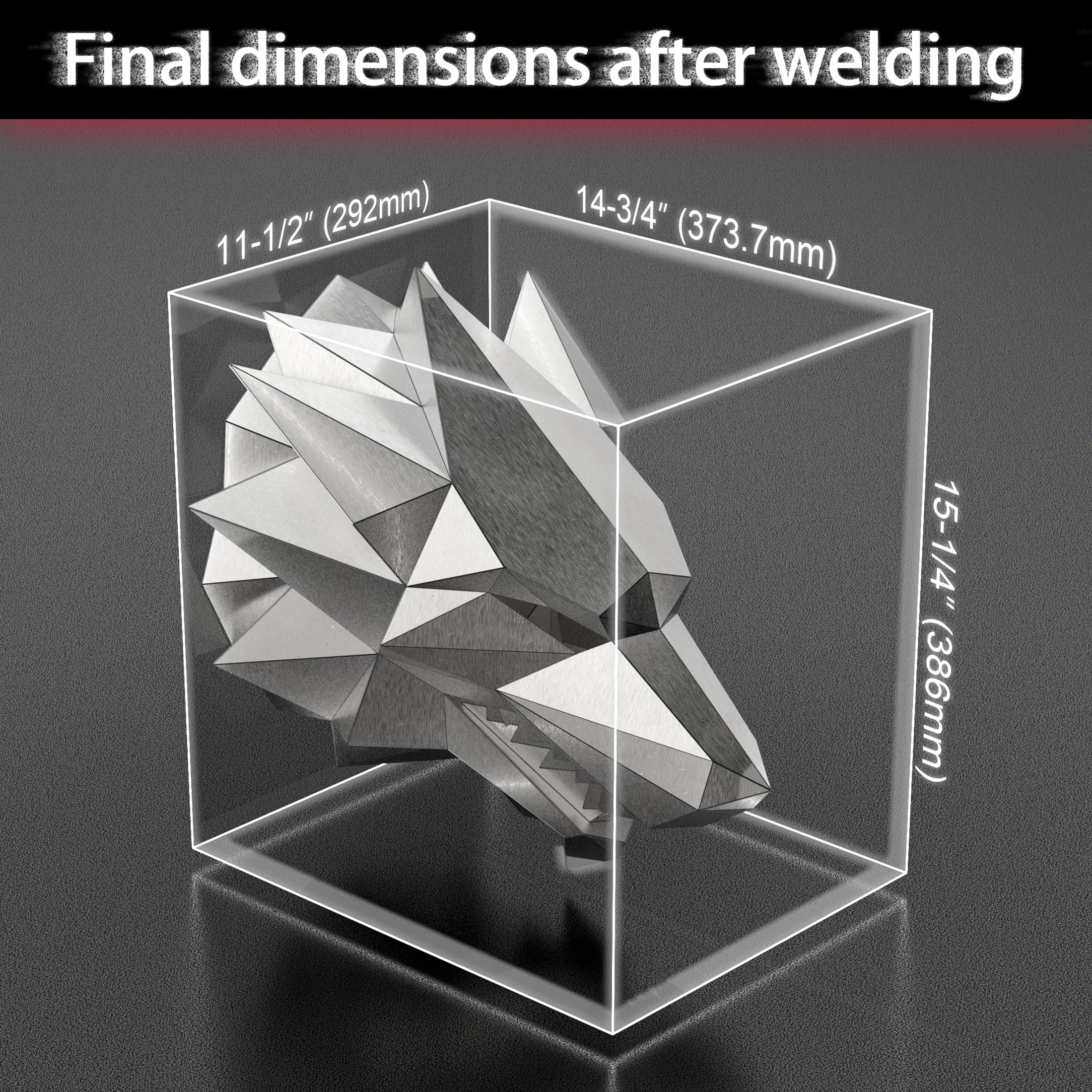 Wolf Head Welding Coupons, DIY Welding Practice Kit, 0,1 cm Edelstahlbleche für Anfänger und Profis für Laser TIG MIG