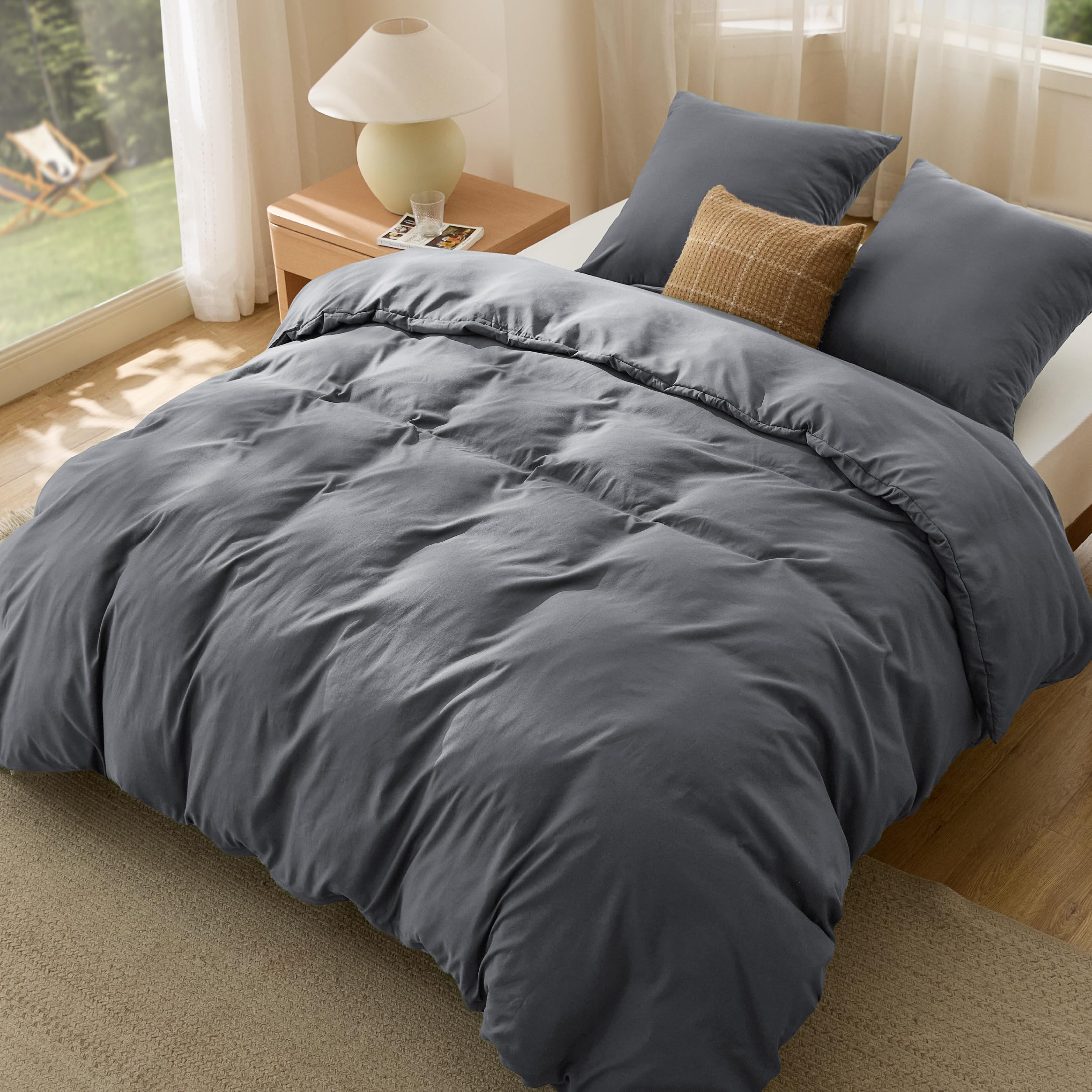 Atmosphera Katoenen Beddengoed Set - Blauw, Dekbedovertrek 240 x 220 cm 2 Kussenslopen 65 x 65 cm | Dekbedovertrekken