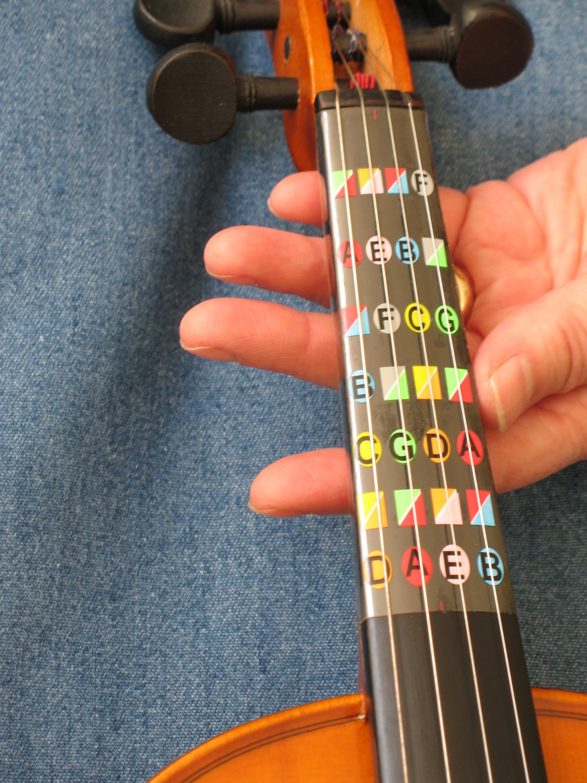 4/4 Beginner Violin Finger Guide Helps You Learn to Play Violin Songs and Scales Quickly. No Glue or Adhesive