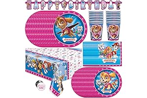 Happy Birthday Paw Patrol Party Supplies and Decorations for Girls
